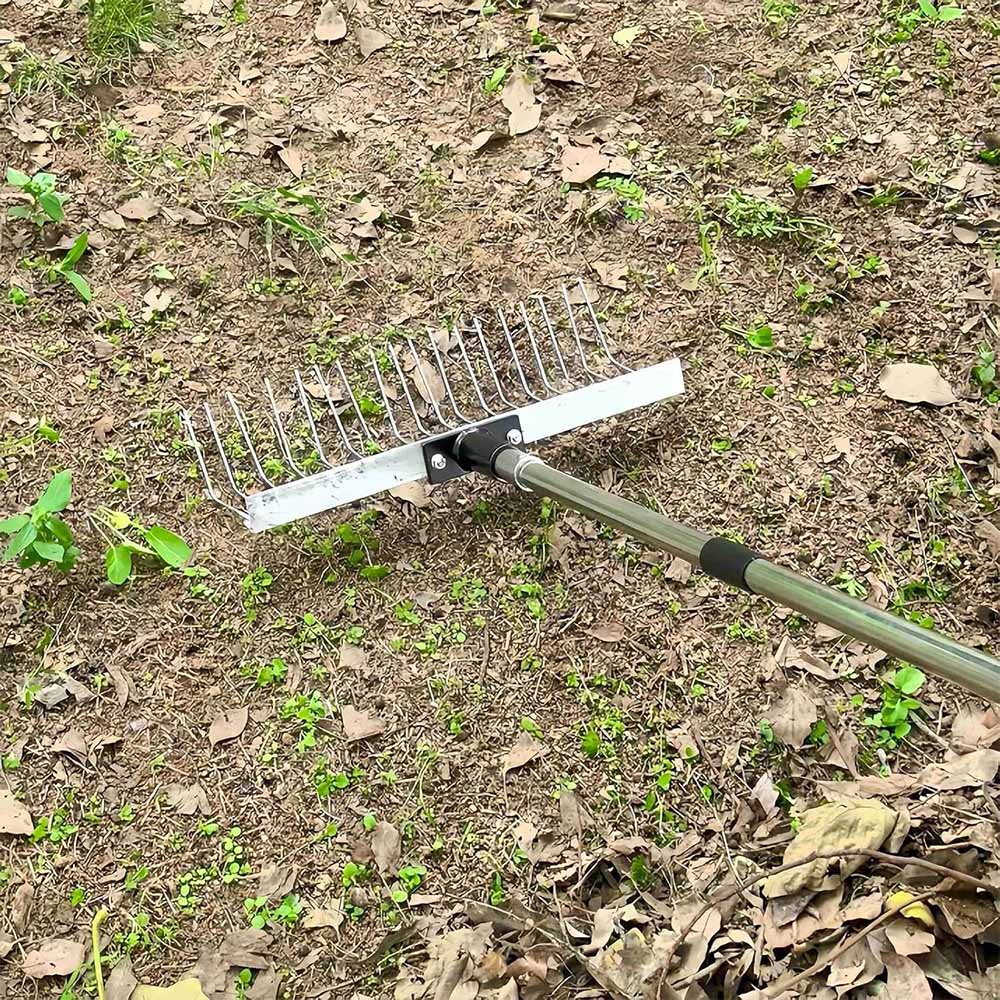 Съемные грабли для травы Сельскохозяйственные 21 зуб Чистящие инструменты Многофункциональные Ландшафтные Садовые Грабли для листьев Инструмент для прополки газона