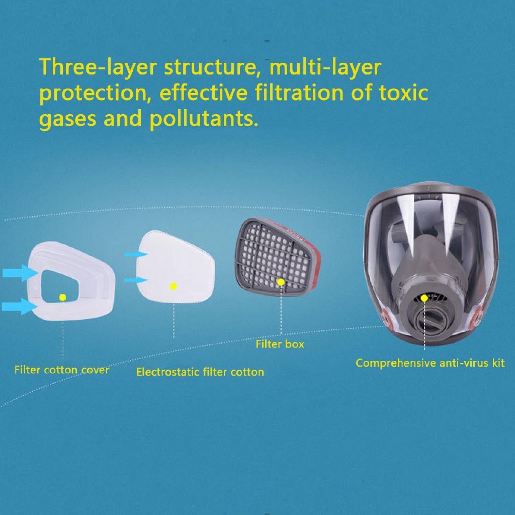 21 в 1 Химический противогаз Химическое биологическое радиоактивное загрязнение Самовсасывающая полнолицевая маска