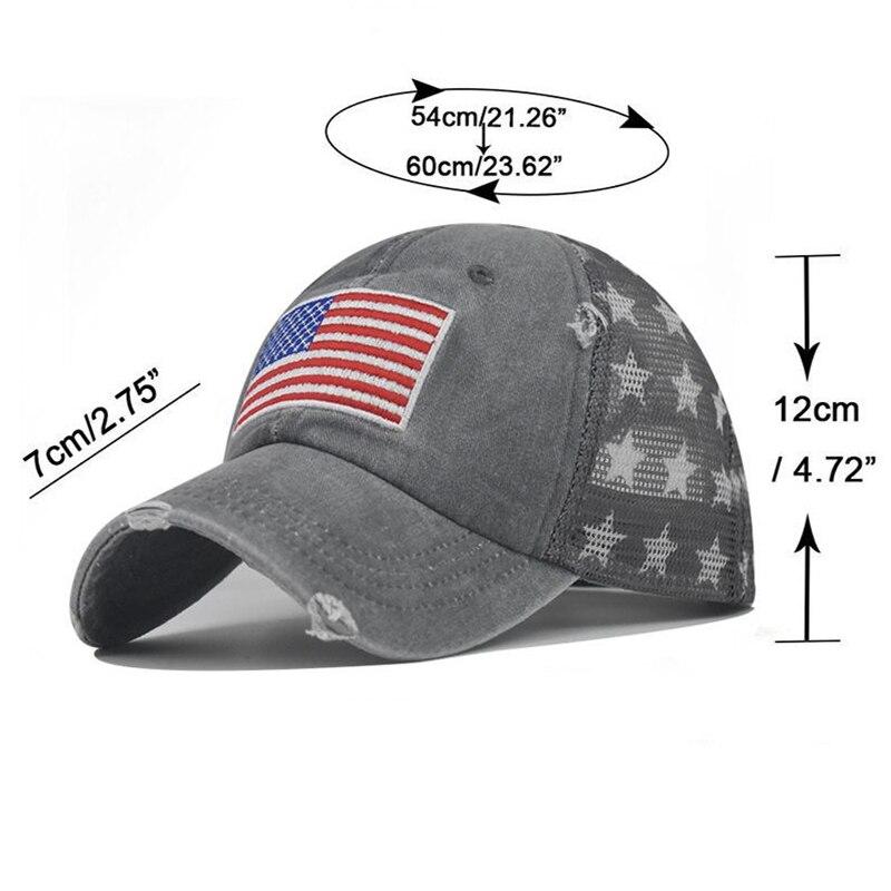 Northwood Men's Mesh Baseball Cap for Women USA Flag Summer Snapback Hat Outdoor Hip Hop Trucker Cap