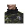 Adidas Футболка Manchester United Condivo 22 Pro Warm Top с длинным рукавом и полосатым принтом, мужская, зеленая HE6676