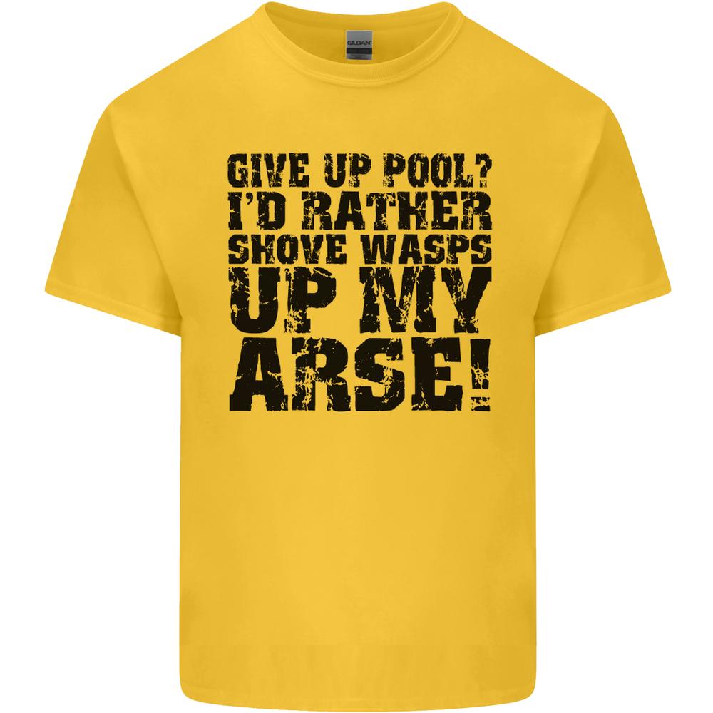 Give up Pool Player Funny Unisexs Cotton TShirt Tee Top