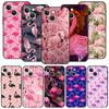 Pink Red Flamingo For iPhone 11 12 13 15 14 Pro Max Phone Case X XR XS 7 8 Plus SE 2020 Luxury Black Soft Silicone Cover Funda