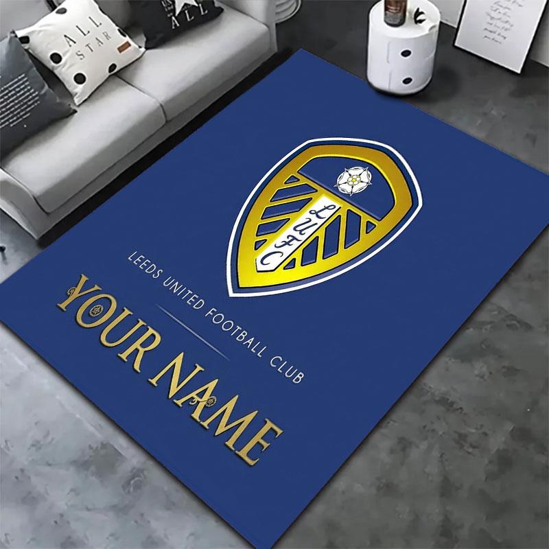Leeds United Custom Name Carpet Rug for Living Room Bedroom Home Sofa Decoration,Kids play Non-slip Floor Mat