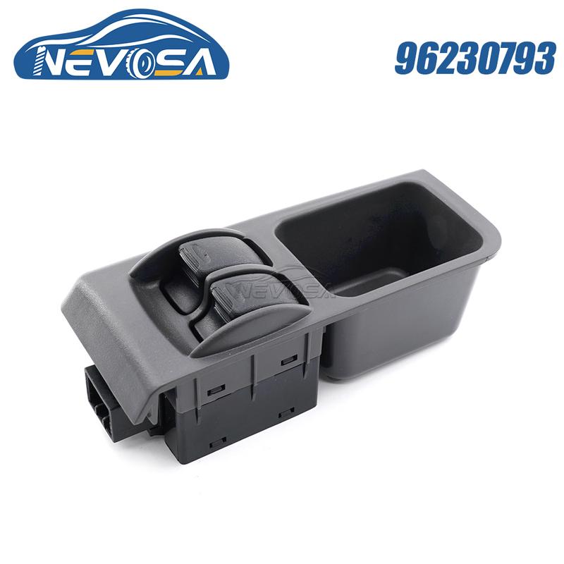 NEVOSA 96230793 For Daewoo Lanos 6 P 2 Button LHD Front Left Side Car Window Lifter Control Switch Doulb Glass Lifter Button