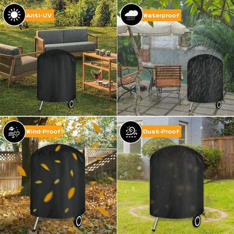 Чехол для газового гриля BBQ, круглый, для гриля Patio Fire Pitch, водонепроницаемый, защита от непогоды