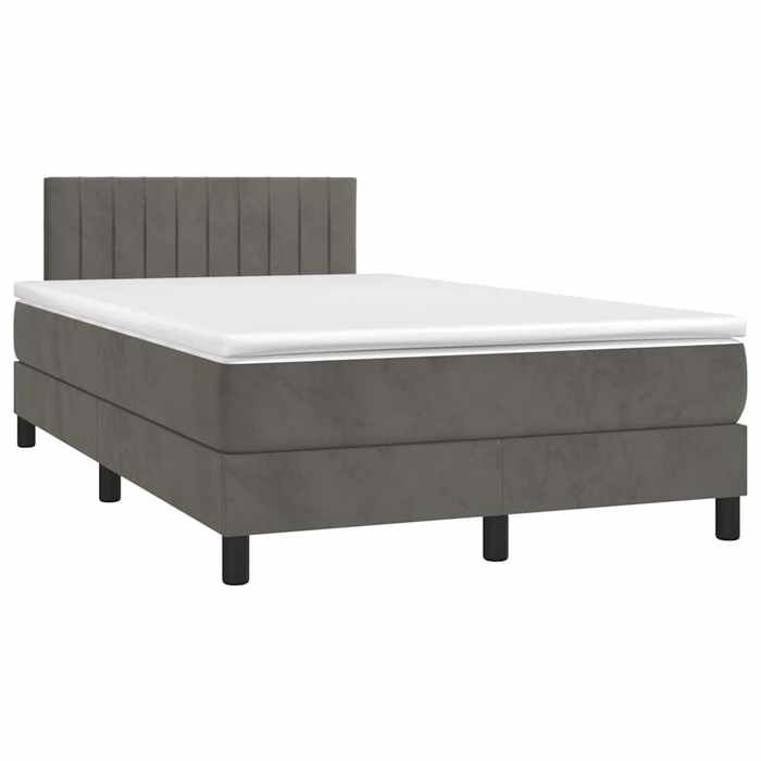 Maison Exclusive - Sommier à lattes de lit avec matelas LED gris foncé 120x190 cm