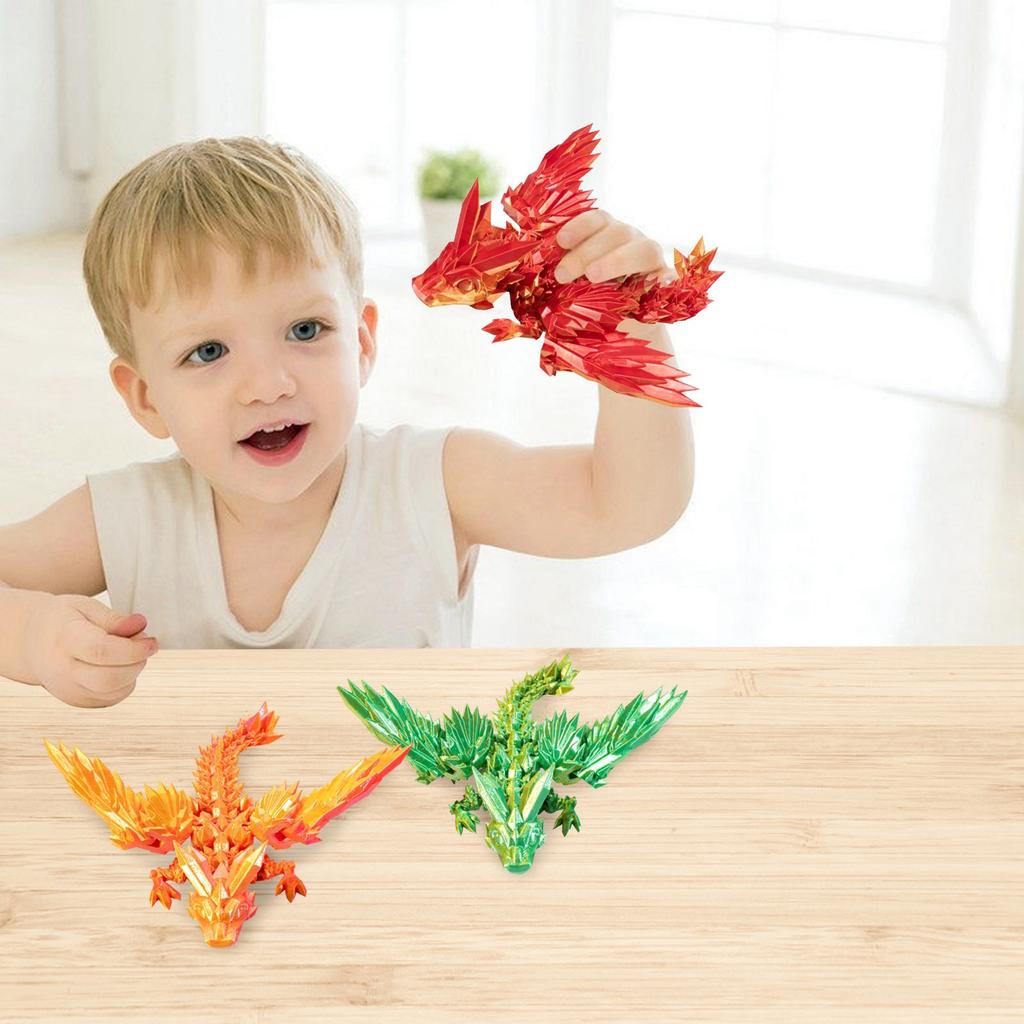 Mysterious Dragon, 3D Printed Dragon, Fully Articulated Flexible Dragon, 3D Printed Gift Toy