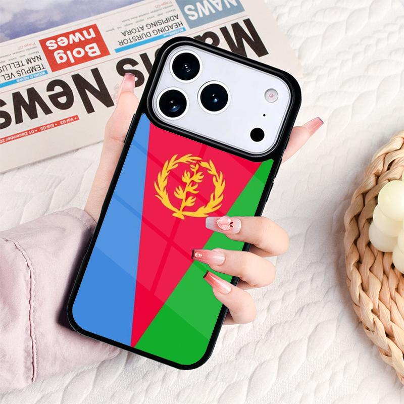 Чехол для телефона с флагом Эритреи для IPhone 17 16e 15 14 13 12 11 Pro Max Air Mini Мягкий защитный чехол