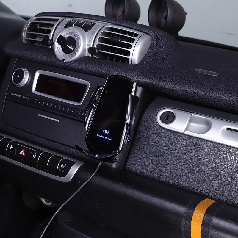 Для Mercedes Benz Smart 451 Fortwo Forfour 2011-2015 ABS Черный Держатель для телефона в машине Навигационный кронштейн GPS Аксессуары для интерьера