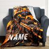 Custom Name Transformers Optimus Prime Battle Party Blanket For Couch Bed Plush Cozy Fuzzy Blanket Super Soft Warm Blankets For Fall And Winter 091679