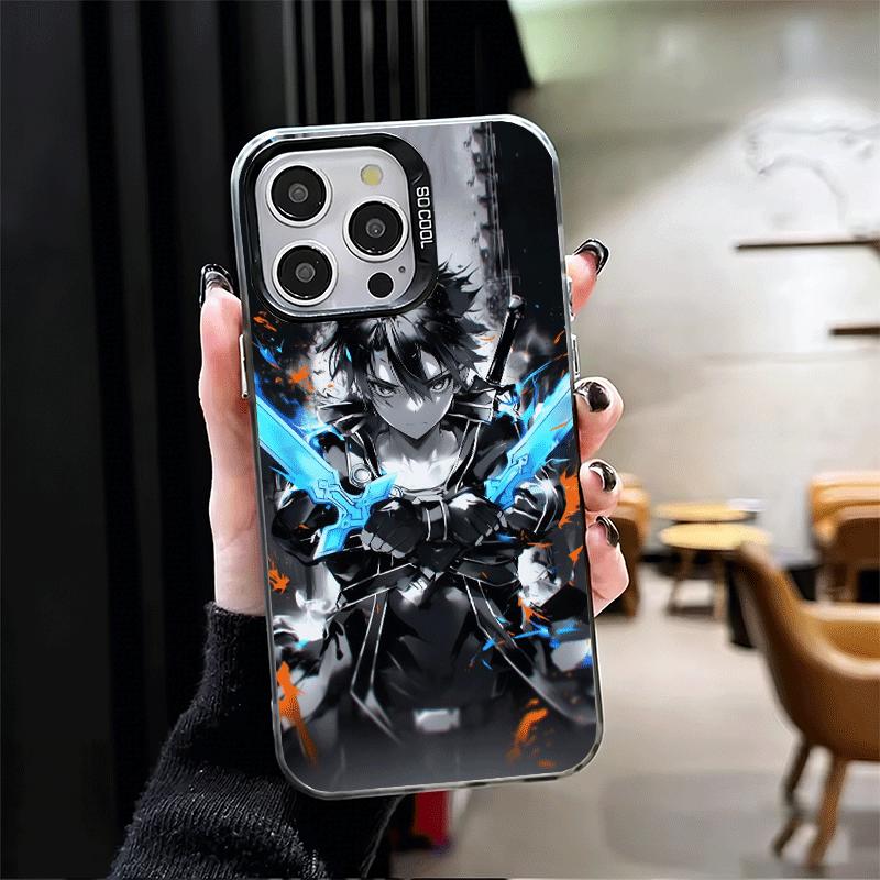 Чехол для телефона Sword Art Online Kirito Ударопрочный для iPhone 17 Air 16 16E 15 Pro Max 14 Plus 13 Mini 12 Задняя крышка Противоударный Fundas