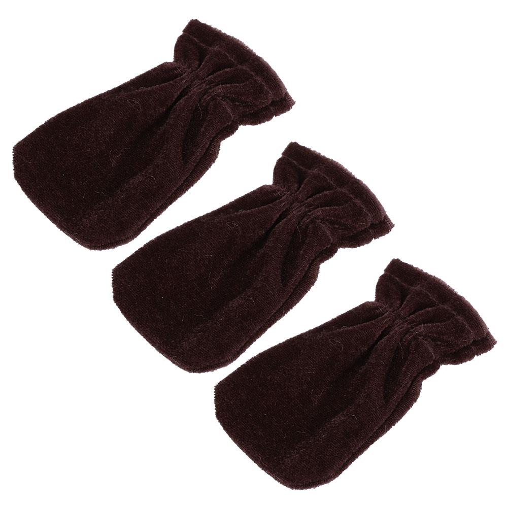 3 шт. Универсальный плюшевый чехол для педалей пианино Защитный аксессуар для музыкальных инструментов(кофе)