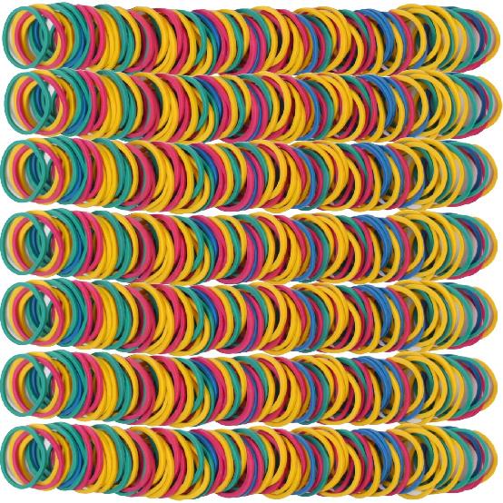 Rubber Bands Small Mini Elastic Band Yellow Blue Green Red 1300pcs Rubber Band 1.2inch Office Supplies Home ide Diameter 0.63in (Multicolour)