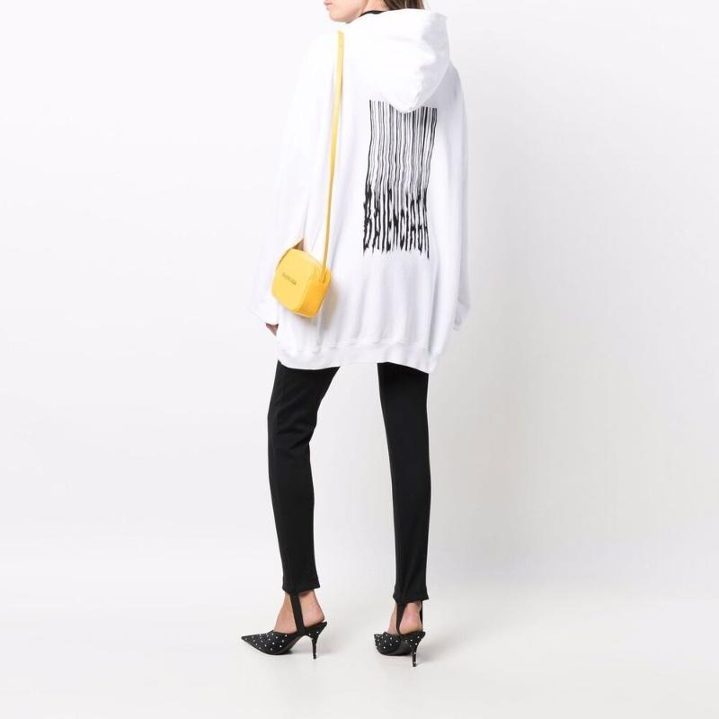 Balenciaga Barcode Cotton Hoodie 'White' Unisex 651799TKVE69040