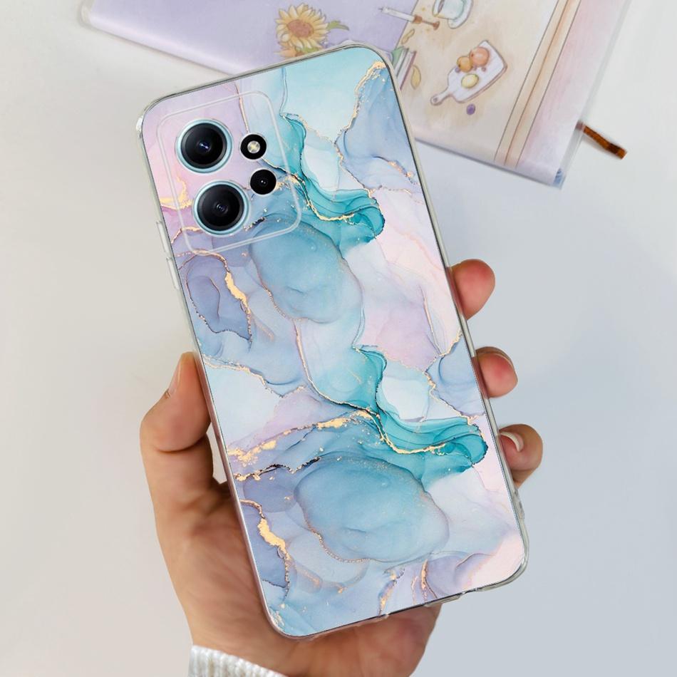 For Xiaomi Redmi Note 12 Case Redmi Note12 4G Global Cute Painted Soft Silicone TPU Phone Back Cover Bumper