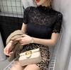 lace BLOUSE III women' openwork black elegant evening fashionable