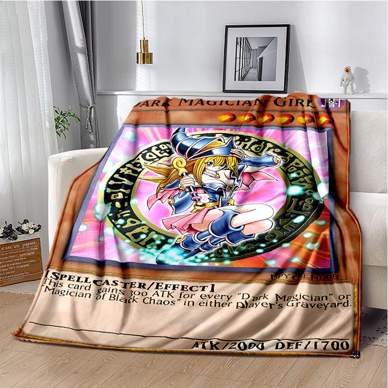 Dark Magician Cartoon Anime Throws Blanket Kids Super Soft Cute Blankt for Travel Couch Picnic Bed Flannel Blanket Birthday Gift