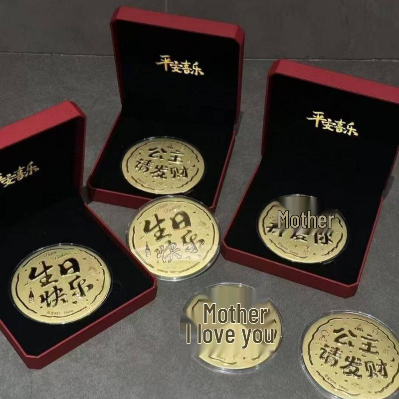 Золотой Чистое Золото 999 Блинчик - Креативный Сувенир Подарок на Женский День, День Рождения, День Святого Валентина