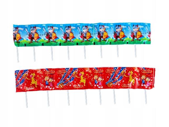 Heart Lollipops ON A STRIP Fruit Hearts Cola KARWIT 8 x 5g