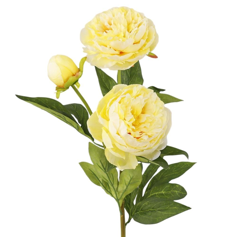 Real Touch Artificial Peony Flower Handmade Faux Peony Branch Vase Decor Fake Flower Teacher's Day