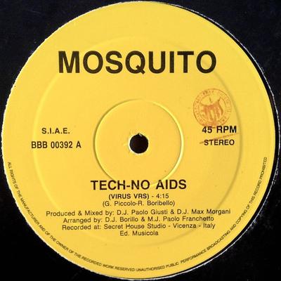 12-дюймовая пластинка MOSQUITO - Tech-No Aids BBB00392 BBB 1992 Италия Танцевальная и Электронная Б/У