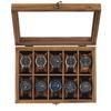 SONGMICS Watch Case, 10-Piece Wooden Watch Storage Box with Clear Window, Perfect for Watches, Watches, and Accessories. A Great Father's Day or Birth