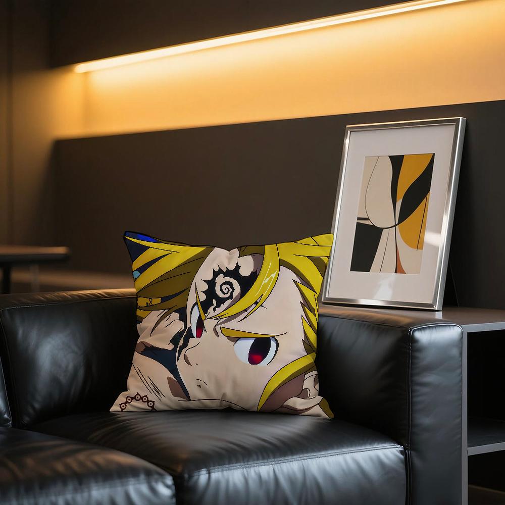 Anime The S-Seven D-Deadly Sins Meliodas cushion cover Comfortable and soft bedding skin friendly leisure sofa car pillowcase