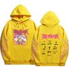 Толстовка Stray Kids с капюшоном Спереди Розовый Панк Мультяшный Имена Участников Графика Карман-Кенгуру Шнурок на Капюшоне Оверсайз Унисекс K‑Pop Уличная Одежда Мерч для Фанатов