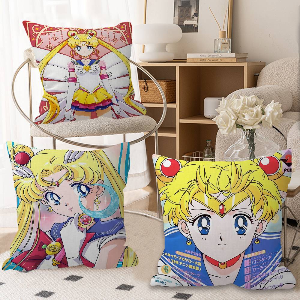 Милая подушка S-Sailor M-Moon Подарок Декор для домашнего офиса Спальня Диван Автомобильная подушка Чехол 45X45