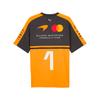Puma X McLaren Реплика Гонки Норрис Вязаная футболка с круглым вырезом с коротким рукавом Мужские топы 713953-01