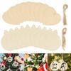 Ornaments Round Heart Pattern DIY Craft Christmas Ornaments Hang Decor Wood Slices Wooden Discs