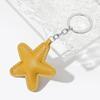 Fashion Leather Keyring Simple Colorful Pendant Charm Star Shape Keychain  Gift