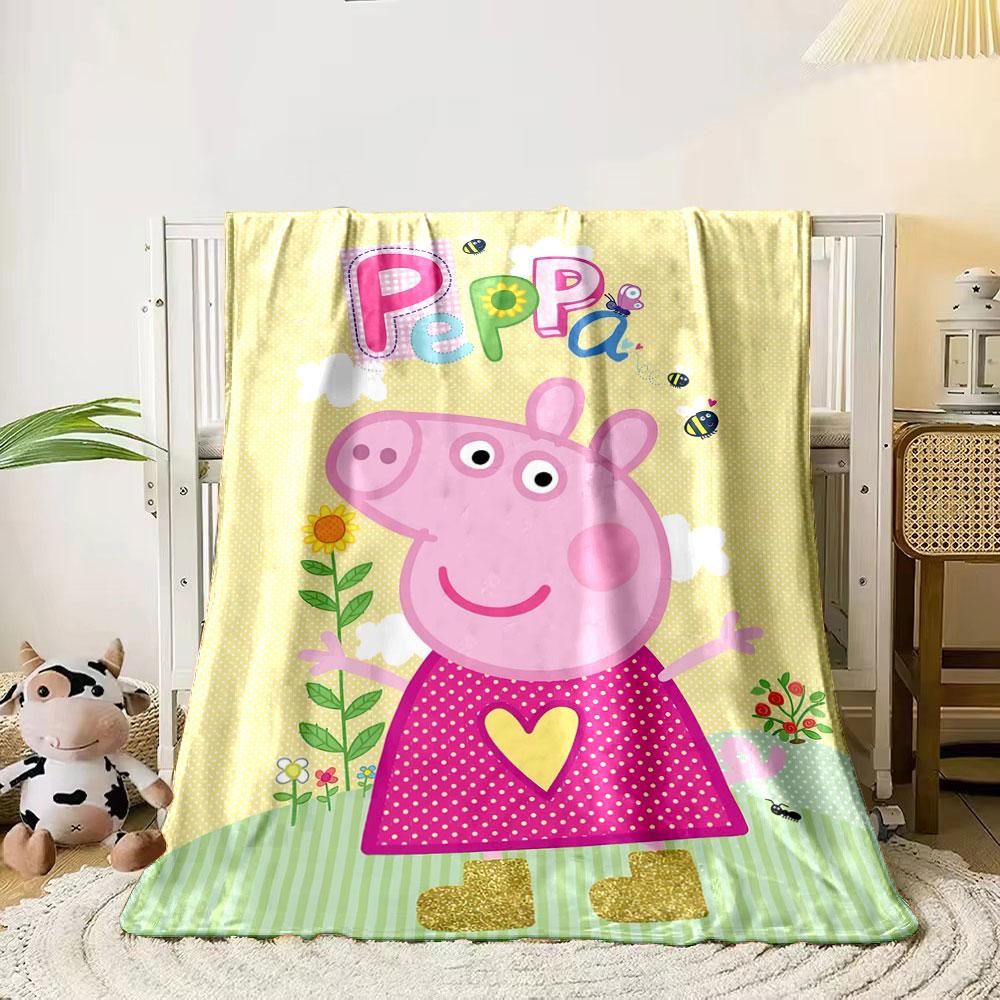 Pink floral background with Barbie branding and cheerful objects/icons. for all seasons blanket lunch break throw gift