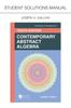 Книга Student Solutions Manual for Gallian's Contemporary Abstract Algebra