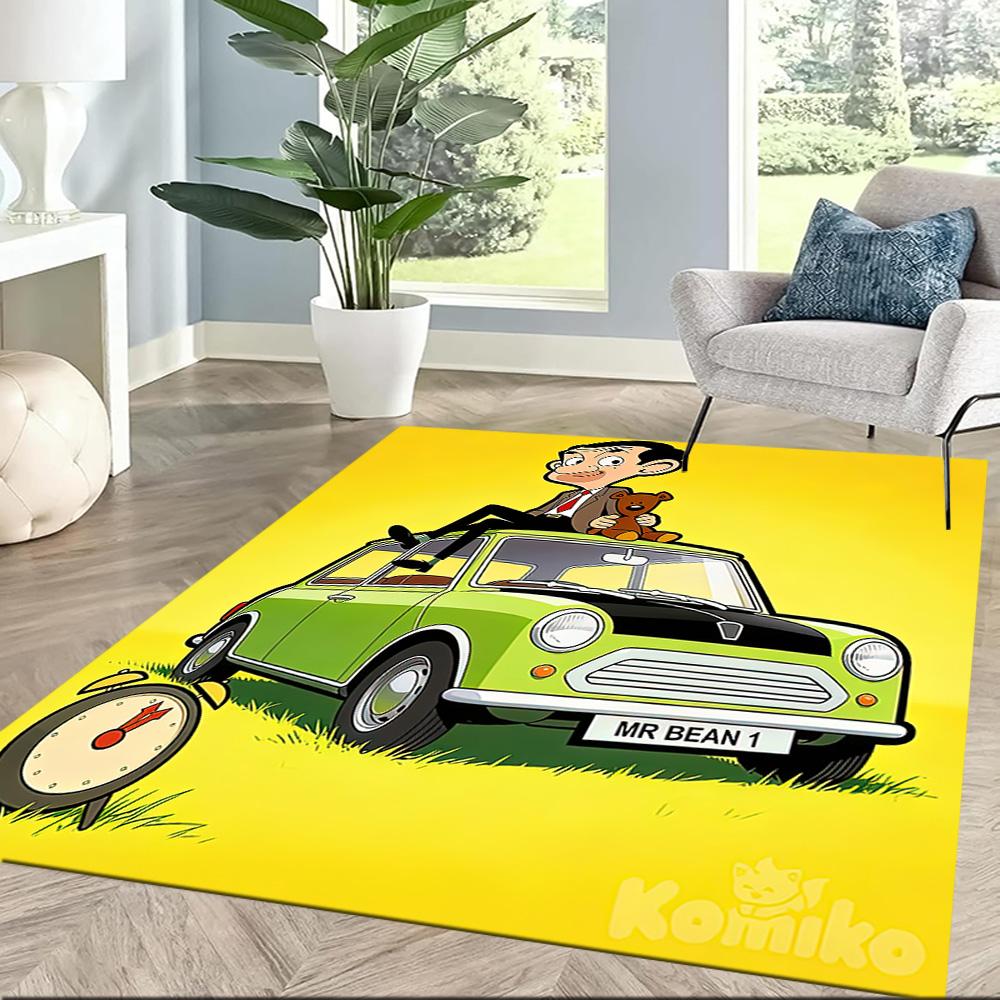 Mr. Bean (animated Version) Square rugs are a great choice for living rooms, bedrooms, home décor, and as gifts.