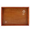 Solid Wood Tea Serving Tray Handcrafted Finish Cherry Blossom Tray  Food Serving