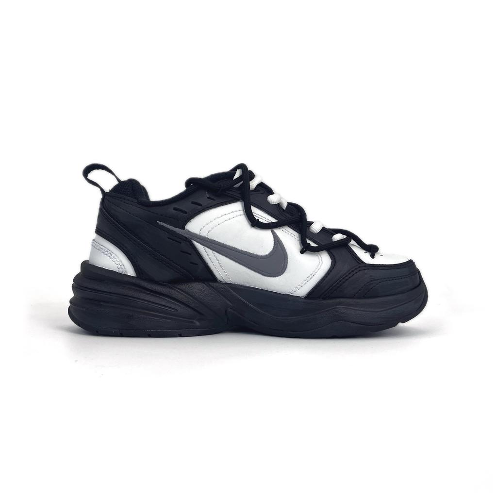 Nike Air Monarch 4 Нескользящие, Износостойкие, Легкие Низкие Кроссовки-Сникеры Унисекс Черно-Белые 415445-001(Команда502-)