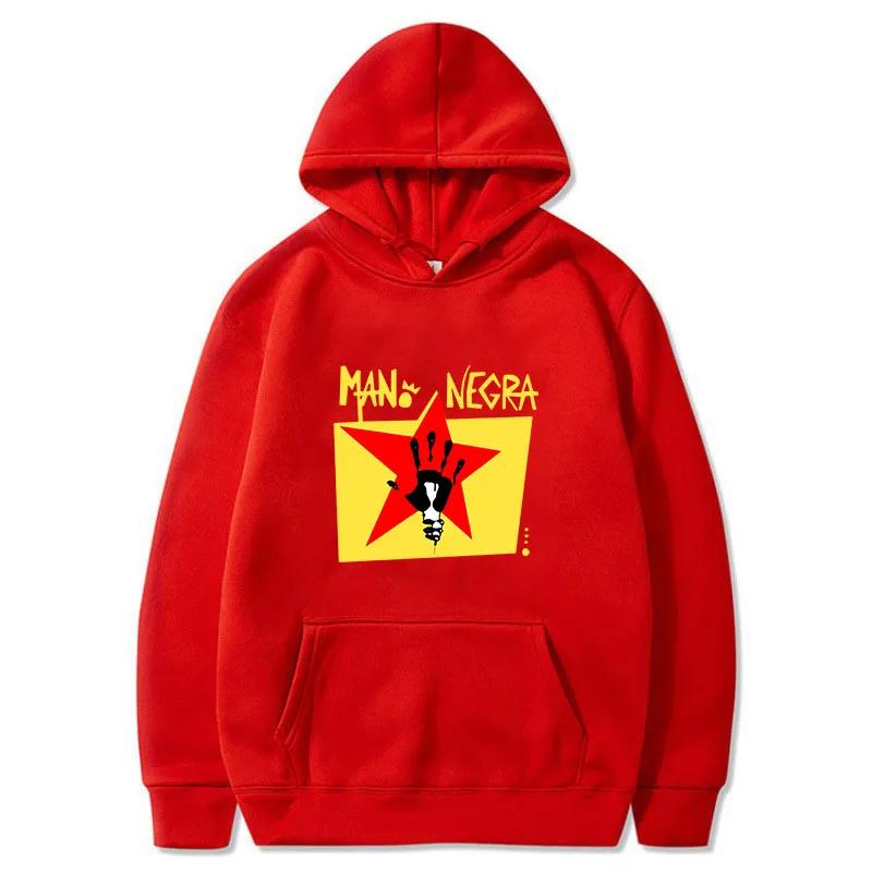 Spring and Autunm Mano Negra Manu Chao Rock Band Men's Hoodies New High Quality Tops Vintage Casual Unisex Long Sleeve Pullover