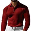Men'S Leisure Vacation Spring And Autumn Long Sleeved T-Shirt Top European And American Men'S Long Sleeved Base Shirt Polo Shirt For Men