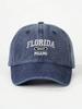 Джинсовая бейсболка с вышивкой «Florida 1822 Miami» Регулируемая уличная шляпа от солнца