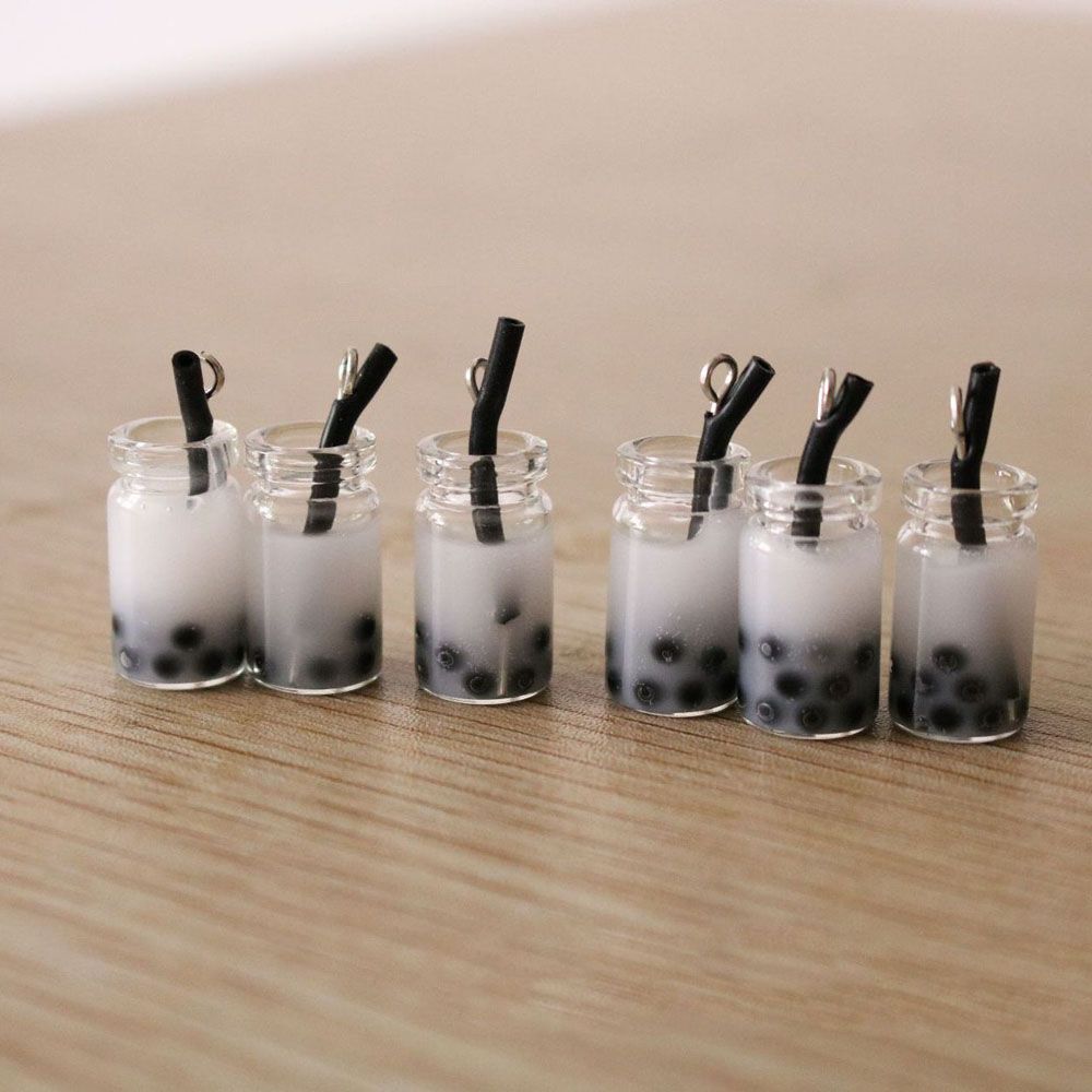 Accessories Resin Necklace Bottle Pearl Milk Tea Earrings Charms DIY Making Pendant Jewelry Making