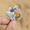 925 Silver Natural Tiger's Eye Anniversary Promise Wedding Flower Statement Ring