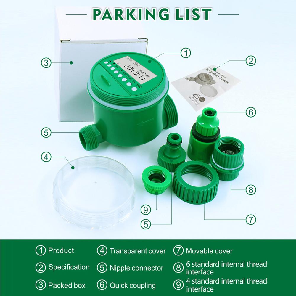 16 Программ Настройка Таймера Контроллер Полива ЖК-Дисплей Автоматическое Устройство для Полива Цветов и Растений Садовый Соленоидный Контроллер