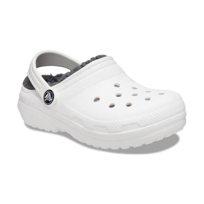 Crocs Повседневные и удобные теплые детские туфли с дырочками, белые, серые, детская модель