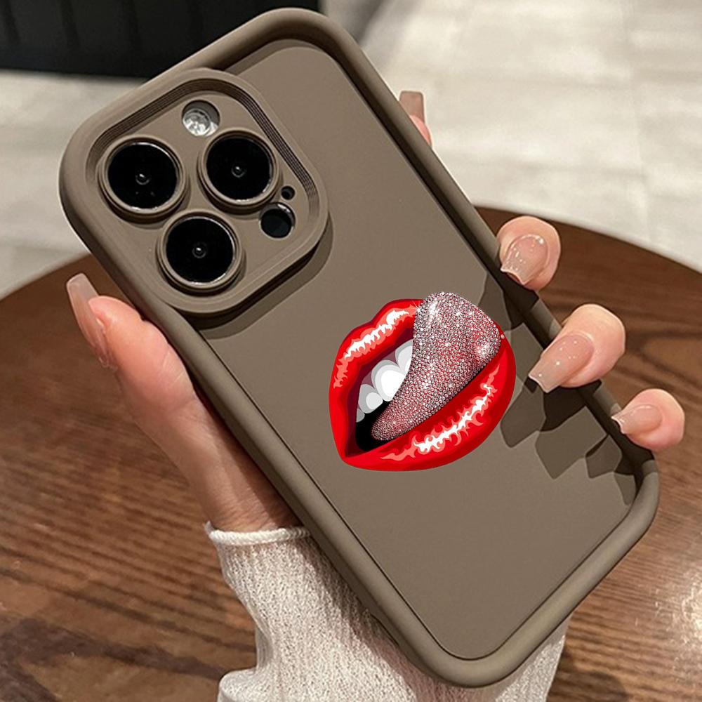 LZ21 Lips kiss design art силиконовый чехол для телефона Xiaomi 11 Lite 5G 14T Redmi 14C 13C A3 Note 12 11 9 10 13 Pro Plus противоударный задний чехол
