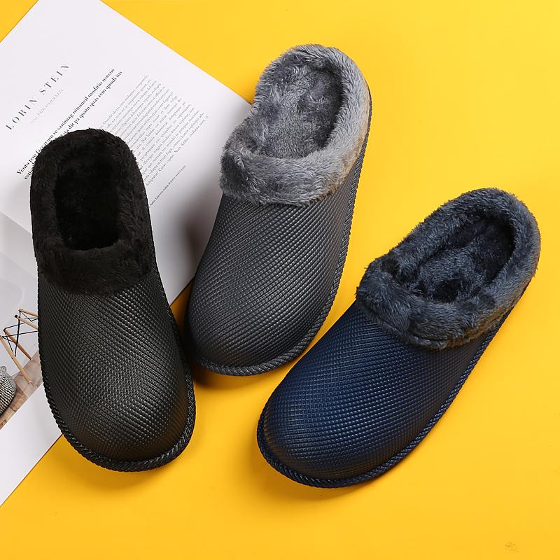 Fashion Wintes Men Shoes Quick Dry Clogs Casual Garden Shoes Warm Plush Sandals Couple Antiskid Home Slippers For Women Floor Shoes