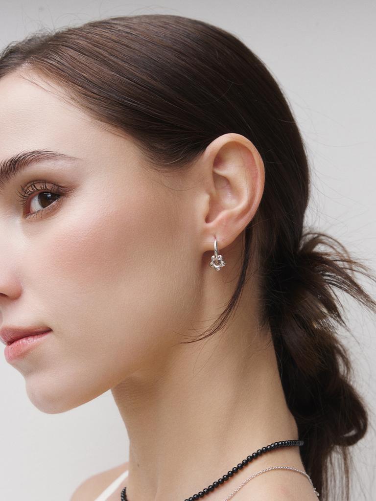 Серьги Rosemont Silver с одним щелчком Цветок Ra26B36J