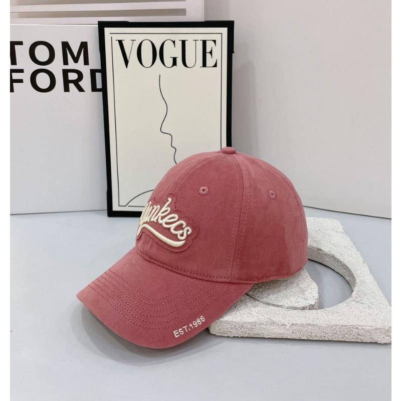 Hat Female Summer Alphabet Embroidery Soft Top Baseball Cap Vintage Washed Denim Cap Sun Cap
