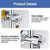 Adjustable Shower Rod Holder with Hook Shampoo Stand Shelf Bath Pipe Bracket  Bathroom Accessories
