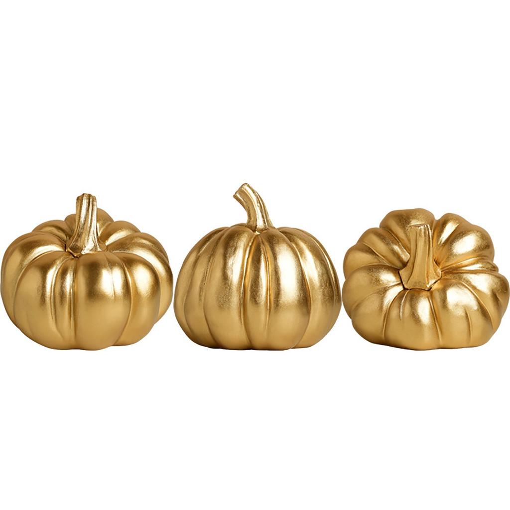 Vintage Halloween Pumpkin Figurine – Resin Decorative Ornament For Holiday And Home Display